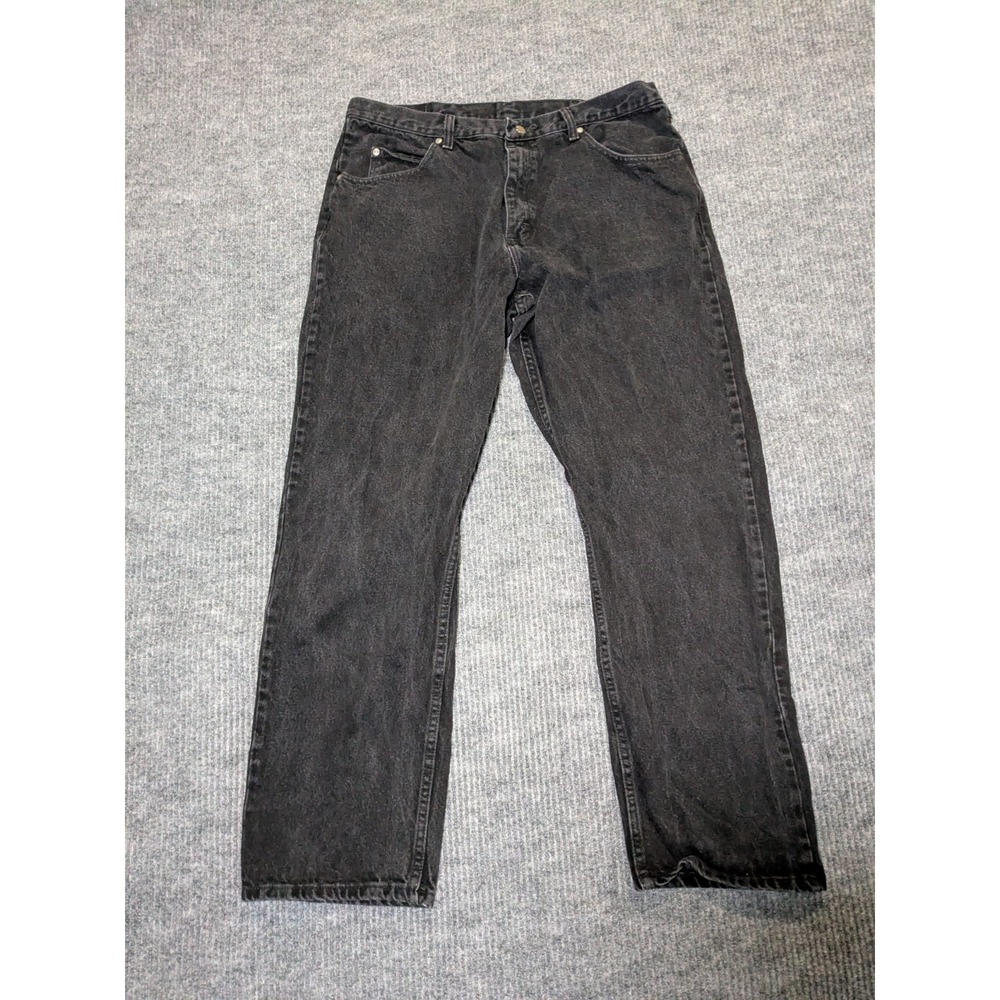 Wrangler Men's Black Relaxed Fit Denim Pants Size 38x32